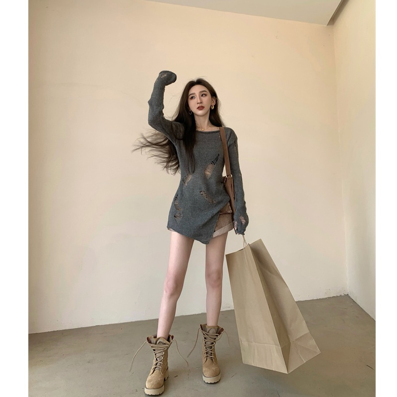 Base Layer Top - Sexy Hollow out Knitted Top Women's