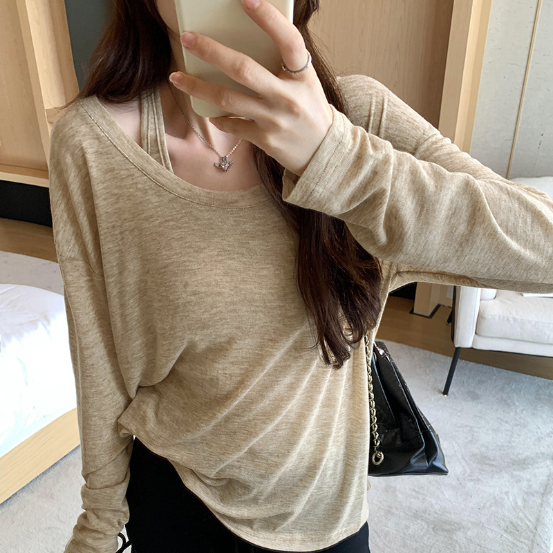 Sleeveless Undershirt - Lazy Relaxed Thin Sleeveless Vest Long