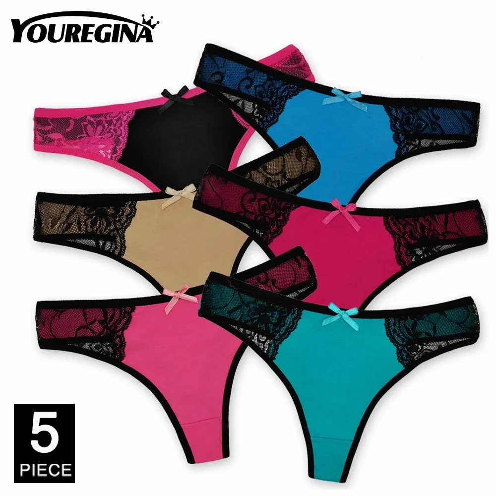 Multi Pack Underwear - Ladies Cotton Thongs Panties Women Culottes