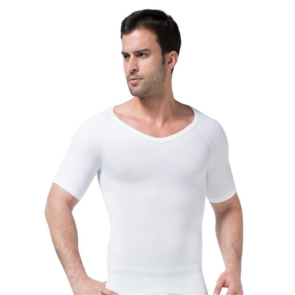 Undershirt Crew Neck - Men's V-Neck Compression Body Shaper, Short