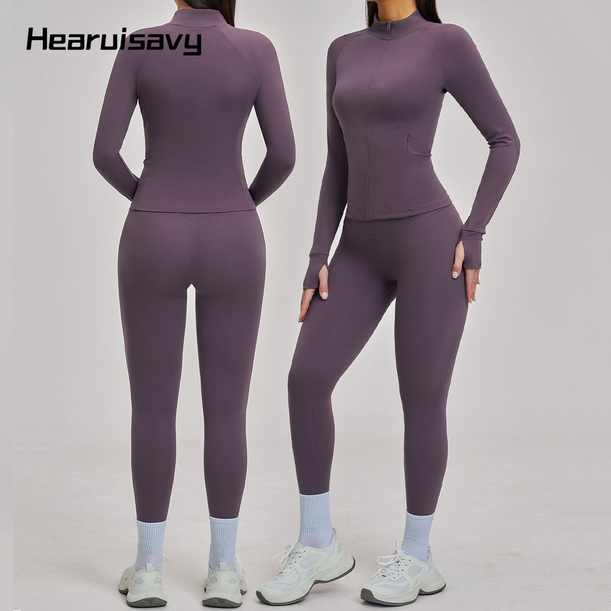 Compression Long Pant - Hearuisavy Sports Set 2Pcs Women's Long