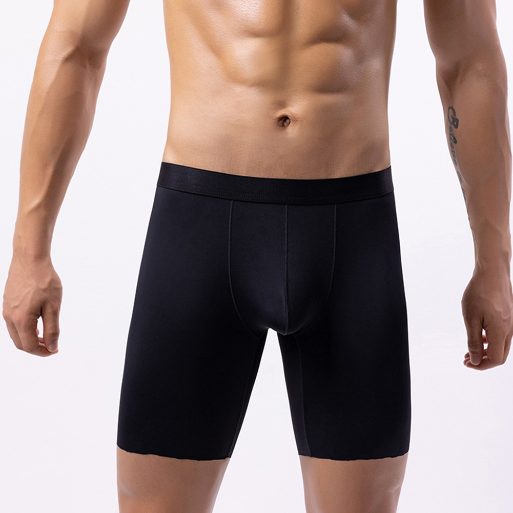 Men Ice Silk Long Leg Shorts B - Long Leg Trunk Men のレビューと価格