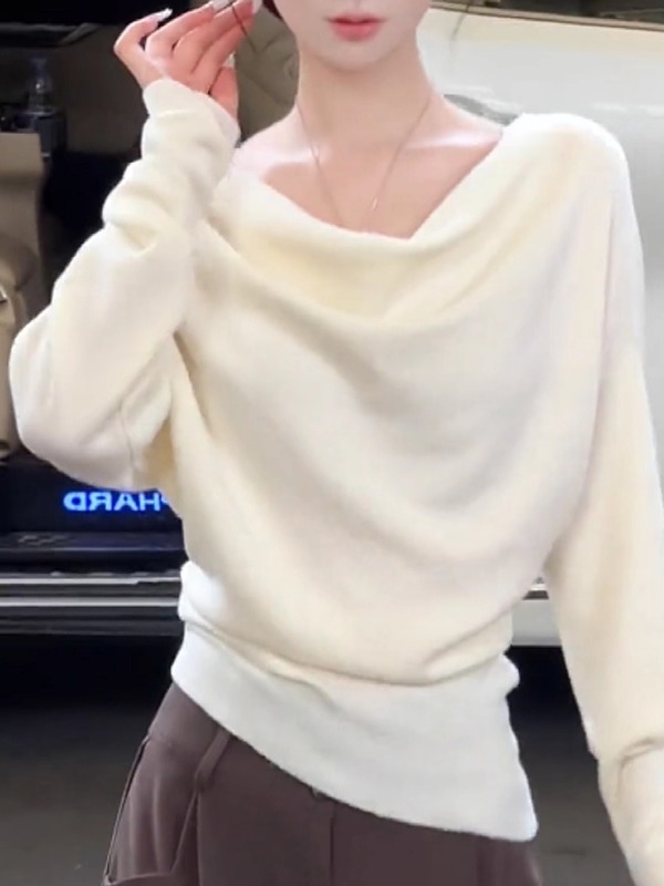 Irregular Hemline Knitwear Wom - Base Layer Top のレビューと価格
