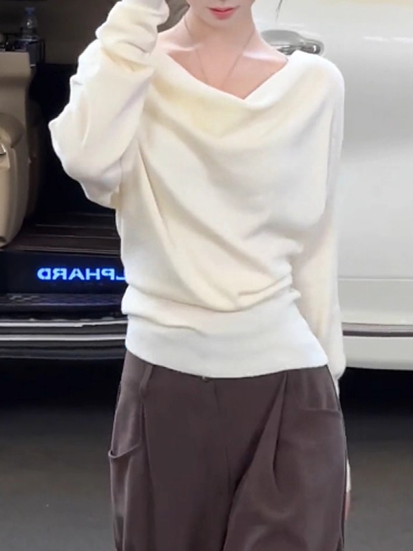 Irregular Hemline Knitwear Wom - Base Layer Top のレビューと価格