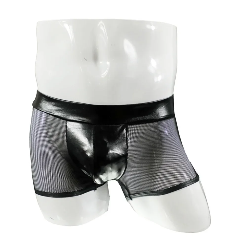 Men Sexy Underwear Faux Leathe - Bamboo Fiber Trunk のレビューと価格