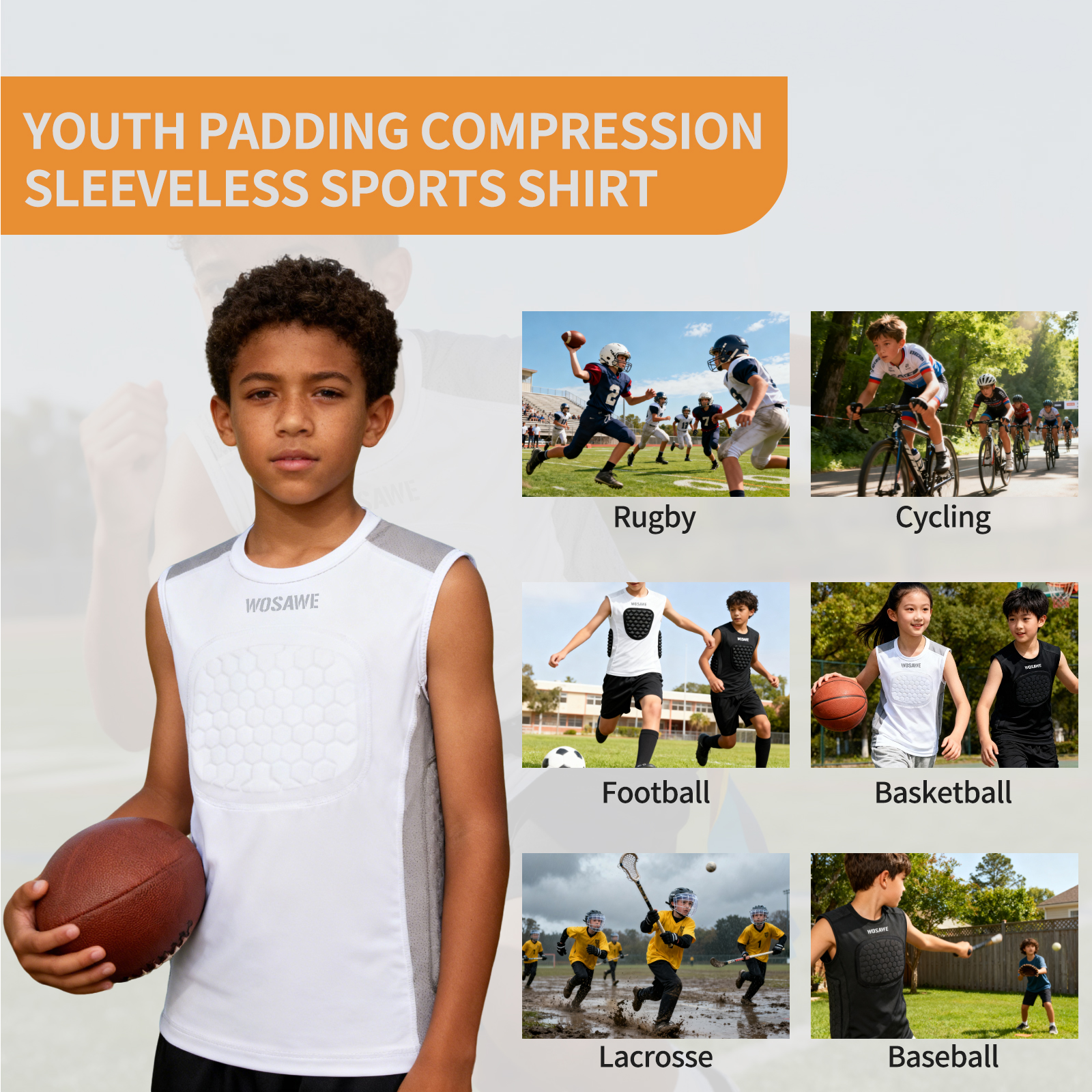 WOSAWE Boys Youth Baseball Che - Sleeveless Undershirt のレビューと価格
