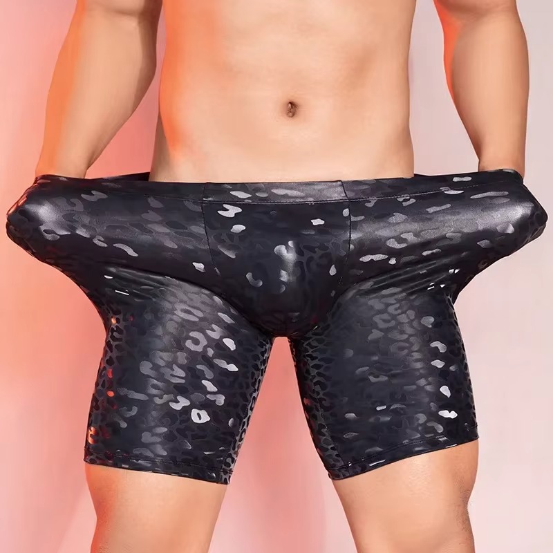 Sexy PU Shorts Leopard Print P - Pouch Boxer Pouch のレビューと価格