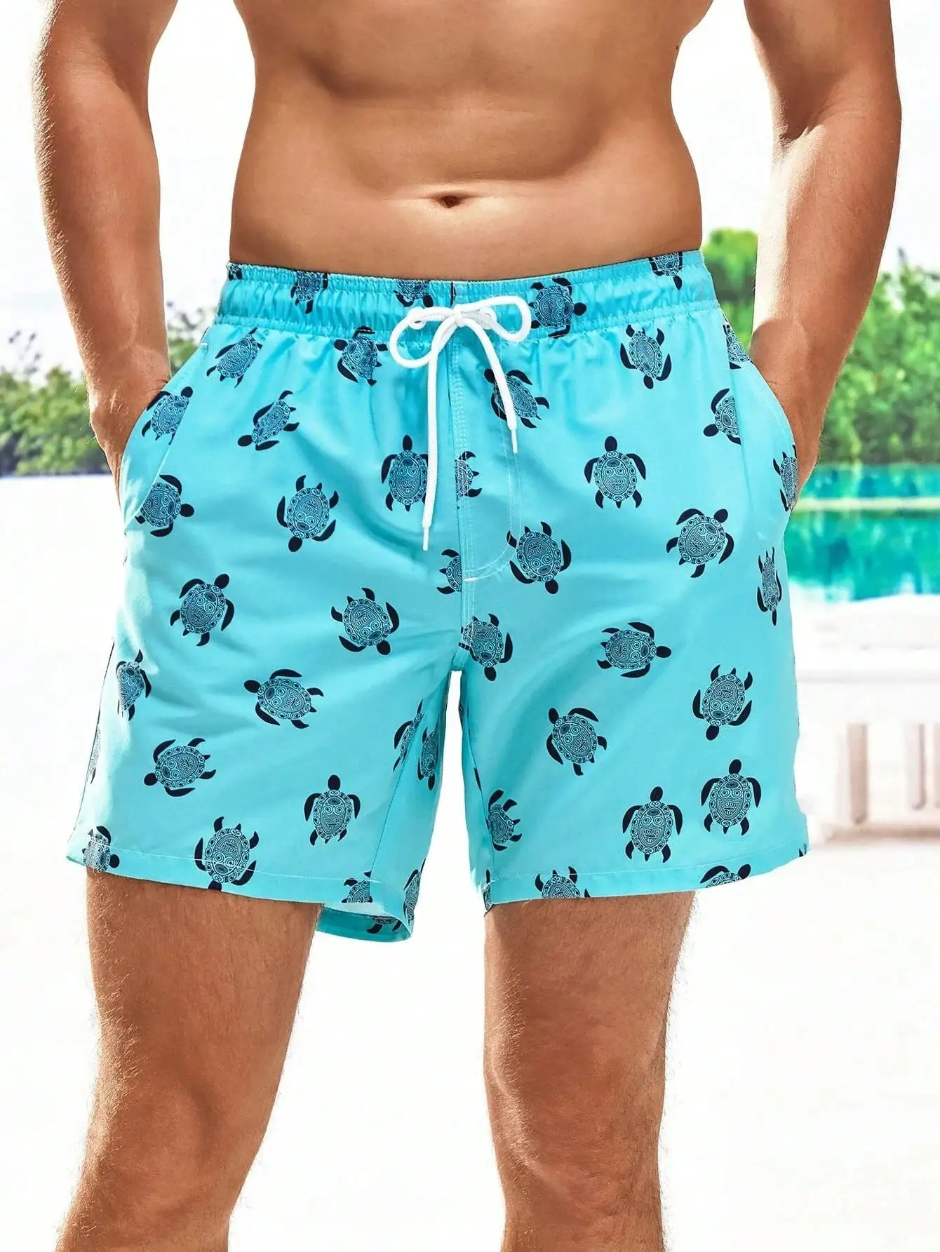 Men's Beach Shorts Summer Fash - Bamboo Fiber Trunk のレビューと価格