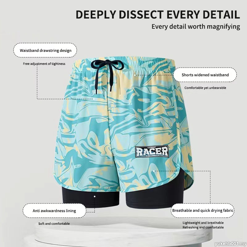 Swimming Trunks Adult Double L - Trunk Breathable Men のレビューと価格
