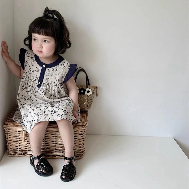 Girls summer floral dress 2024 - Undershirt Crew Neck のレビューと価格