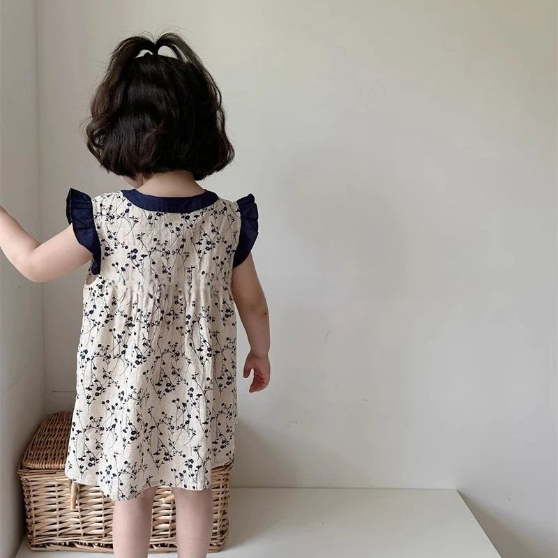 Girls summer floral dress 2024 - Undershirt Crew Neck のレビューと価格