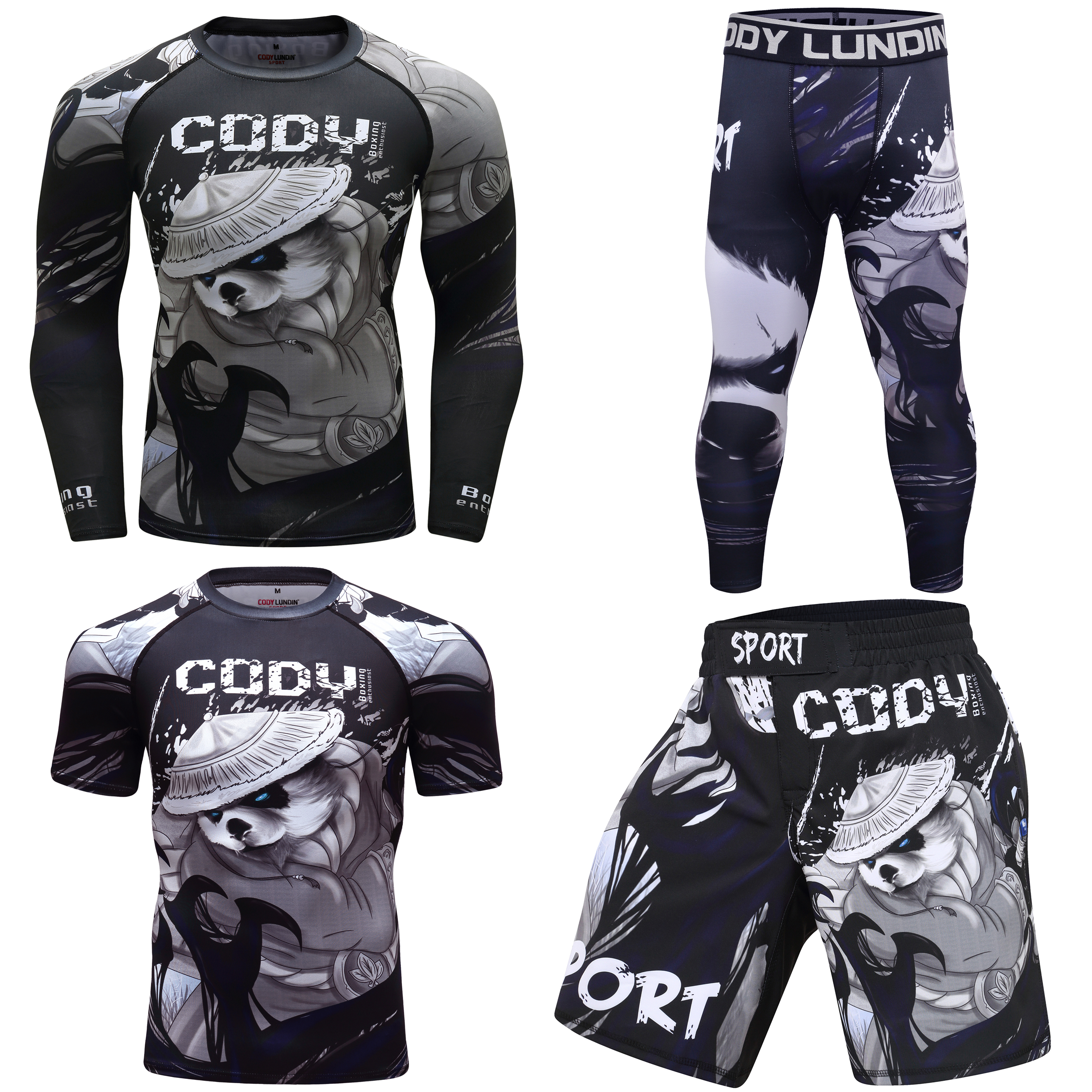 MMA boxing sets men 3d print R - Compression Long Pant のレビューと価格