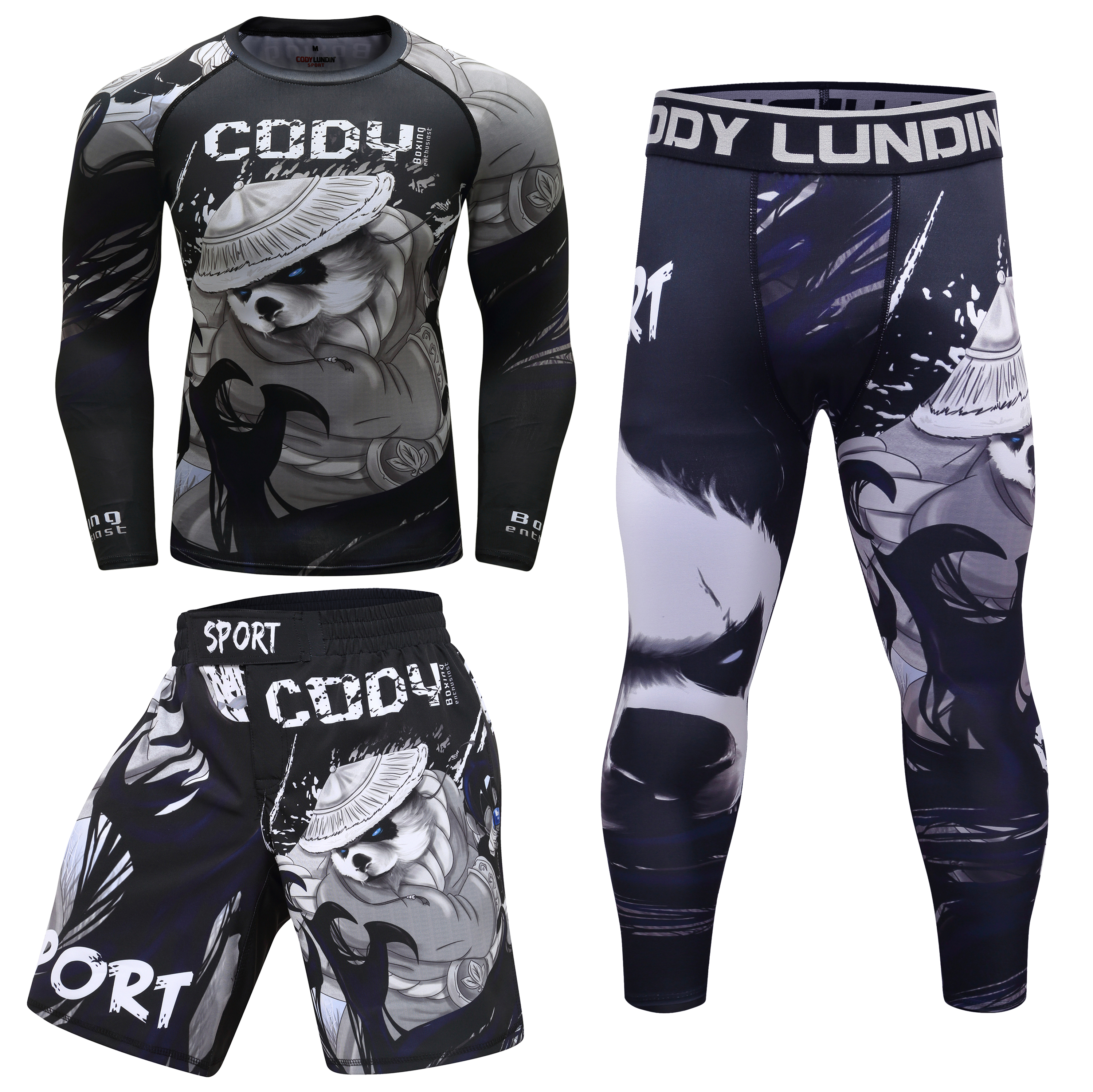 MMA boxing sets men 3d print R - Compression Long Pant のレビューと価格