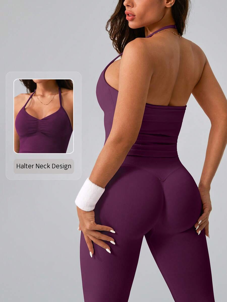 Womens Ribbed Elastic Halter N - Tank Top Ribbed のレビューと価格