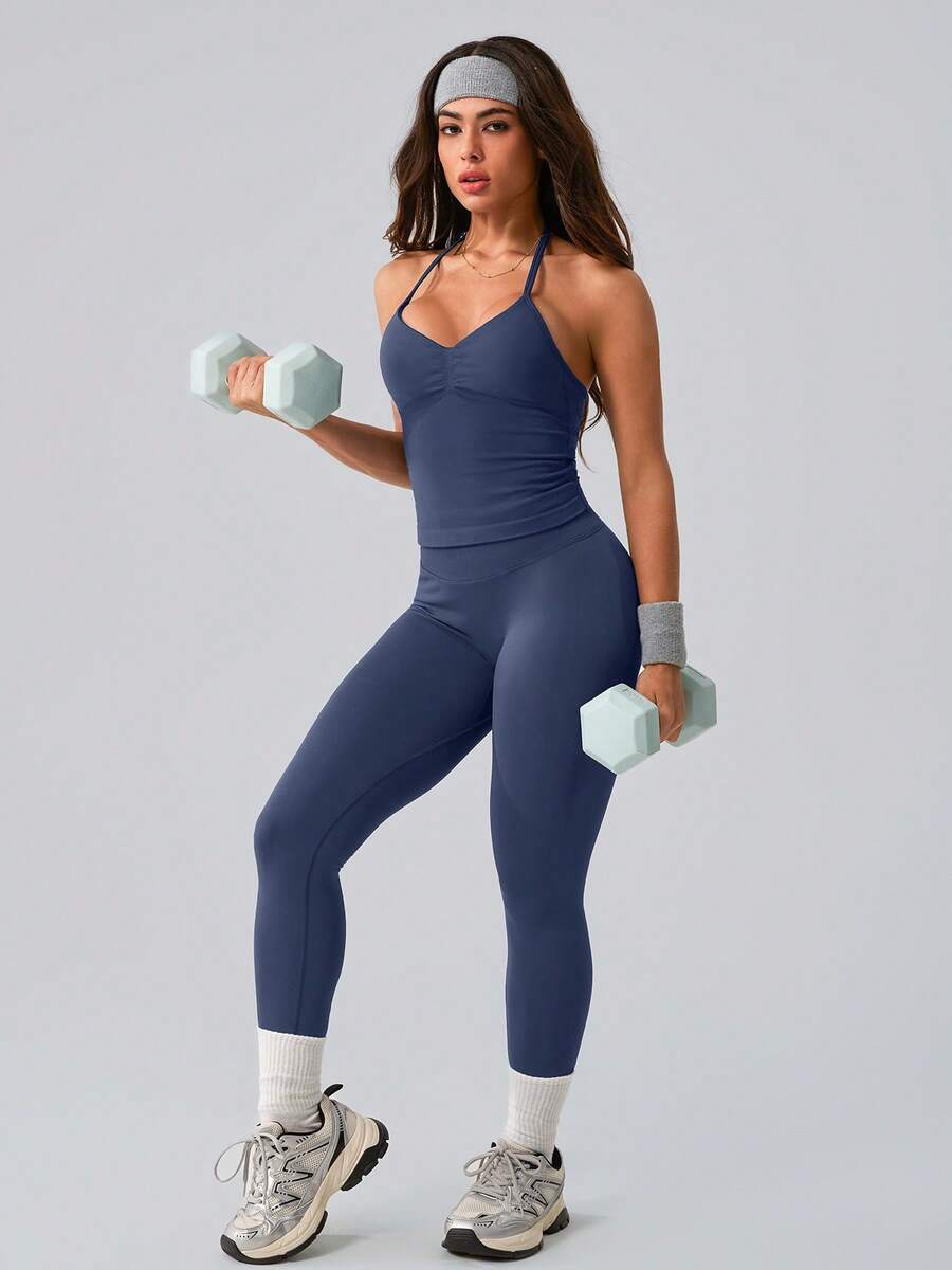 Womens Ribbed Elastic Halter N - Tank Top Ribbed のレビューと価格