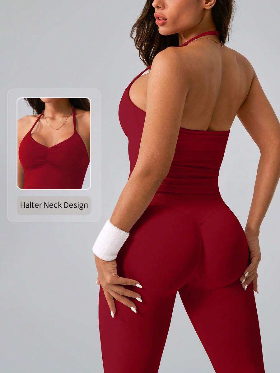 Womens Ribbed Elastic Halter N - Tank Top Ribbed のレビューと価格