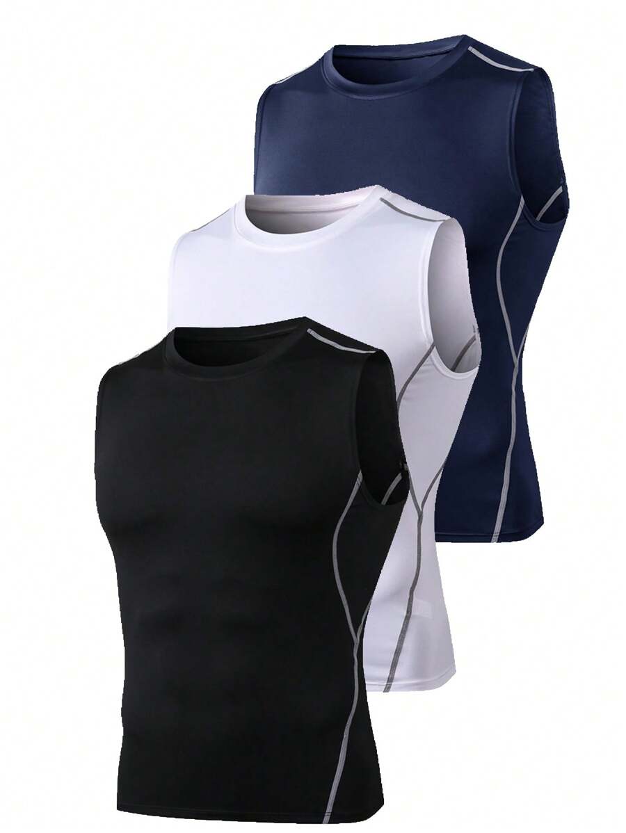 Mens 3-Pack Slim Fit Sleeveles - Base Layer Top のレビューと価格