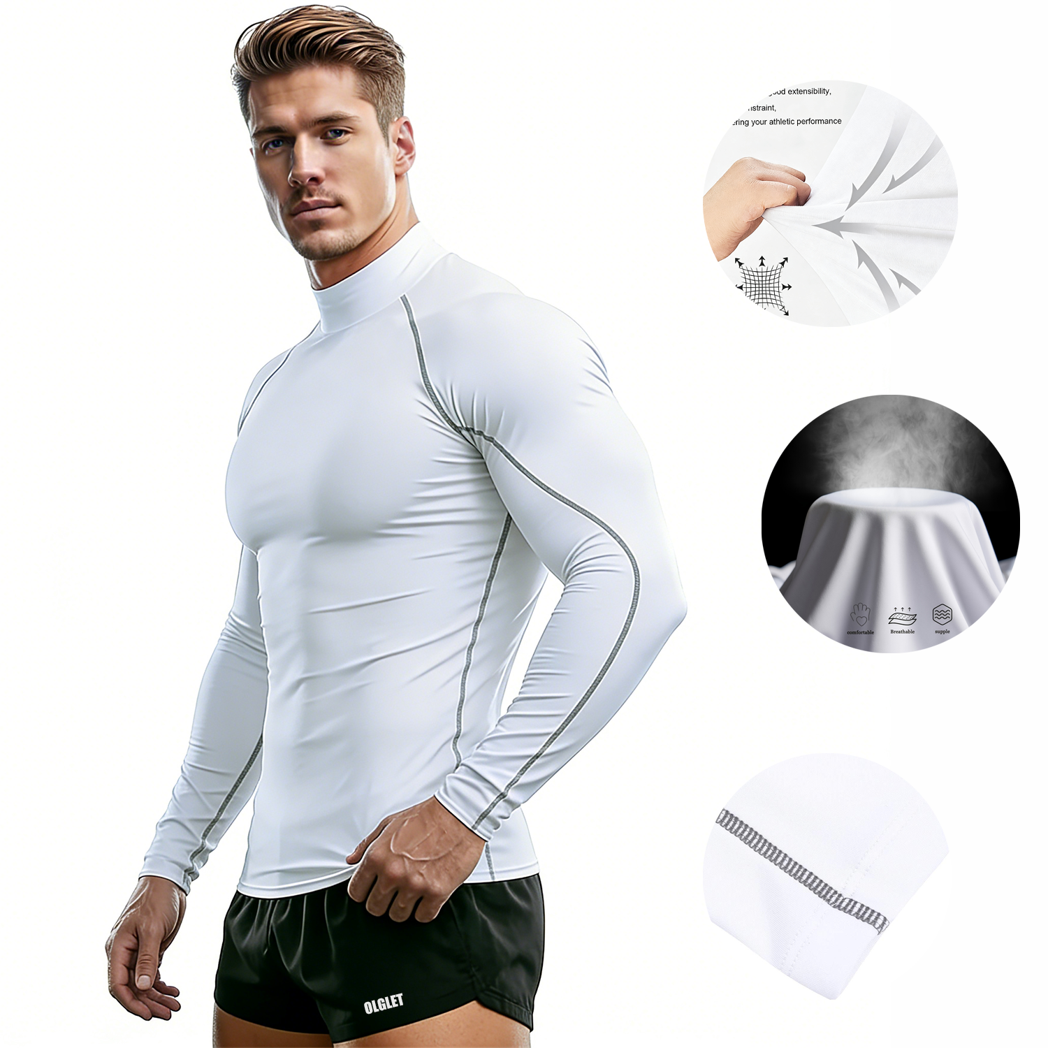 Sport T-shirt Men Compression  - T Shirt Tight Fit のレビューと価格