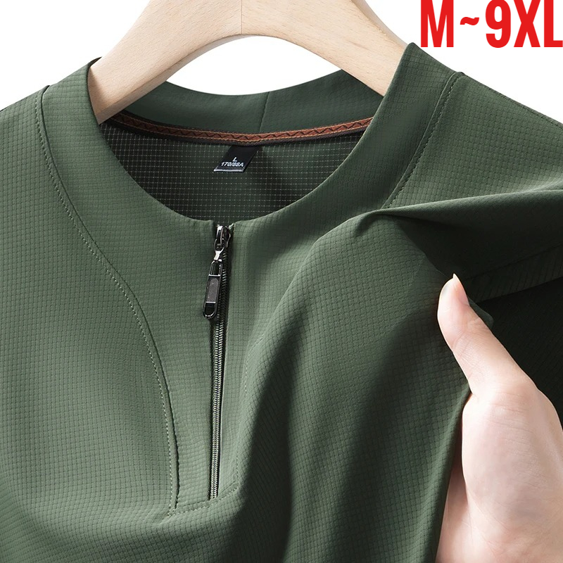 Big Size 9XL Men's Ice Silk He - T Shirt Tight Fit のレビューと価格
