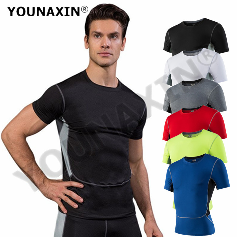 Men Top Sports T-Shirts Compre - T Shirt Tight Fit のレビューと価格