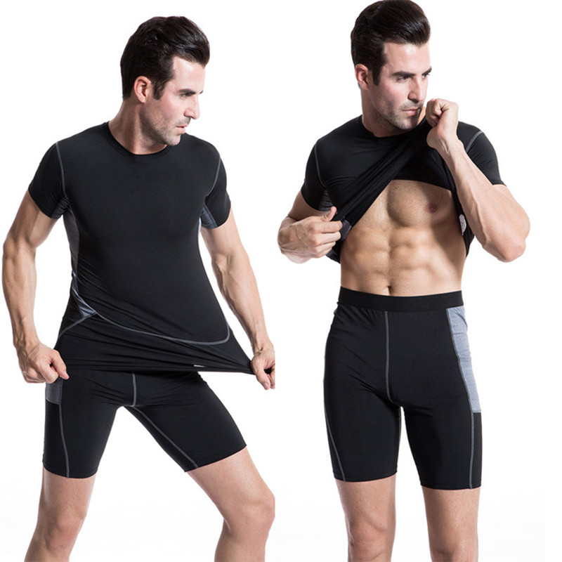 Men Top Sports T-Shirts Compre - T Shirt Tight Fit のレビューと価格
