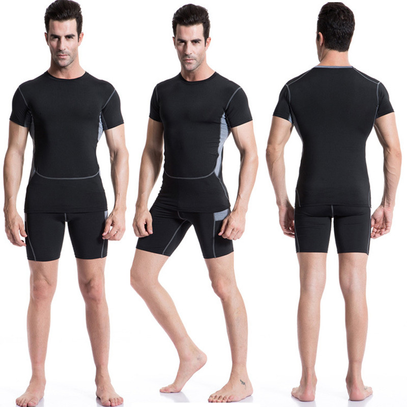 Men Top Sports T-Shirts Compre - T Shirt Tight Fit のレビューと価格