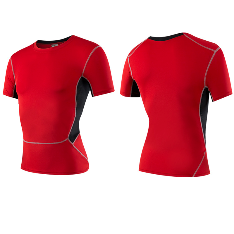 Men Top Sports T-Shirts Compre - T Shirt Tight Fit のレビューと価格