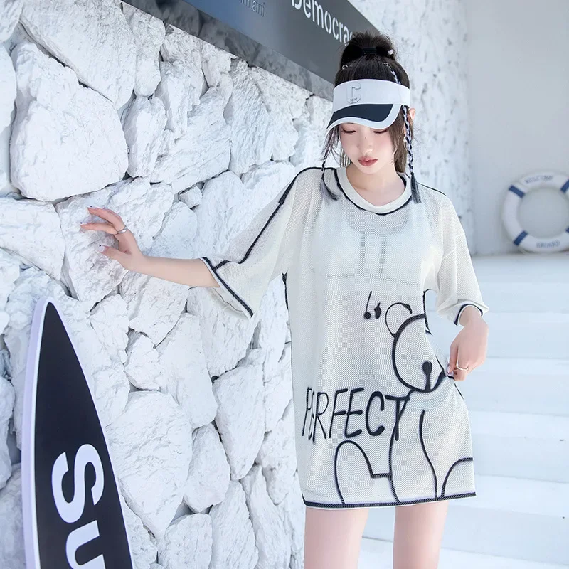 Swimsuit Women Split 3 Piece S - Mesh Sport Boxer のレビューと価格