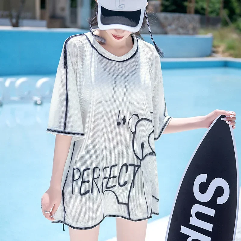 Swimsuit Women Split 3 Piece S - Mesh Sport Boxer のレビューと価格