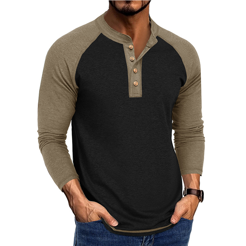 Men's New Long Sleeve Henley S - Base Layer Top のレビューと価格