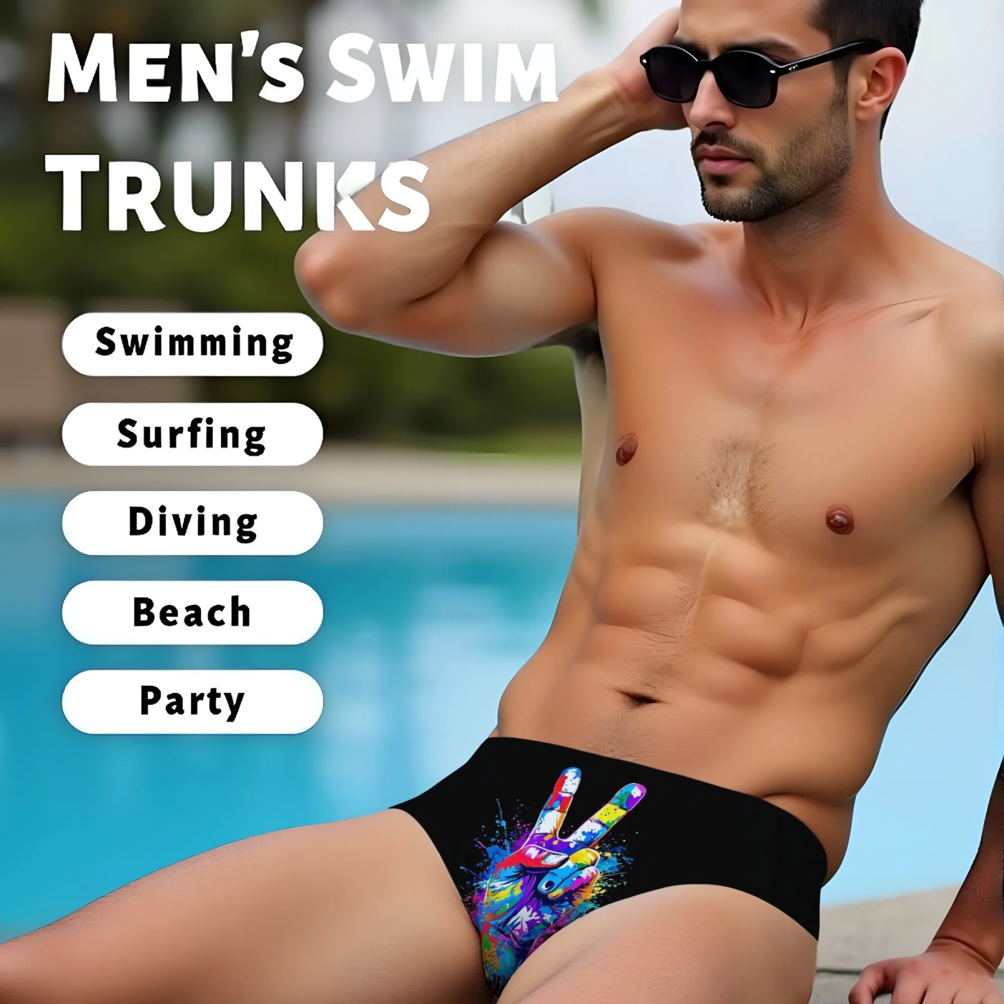 V-sign men's swimming trunks n - Trunk Breathable Men のレビューと価格