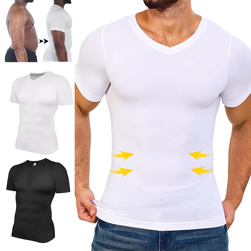 Men V Neck Compression Shirts  - Undershirt Crew Neck のレビューと価格