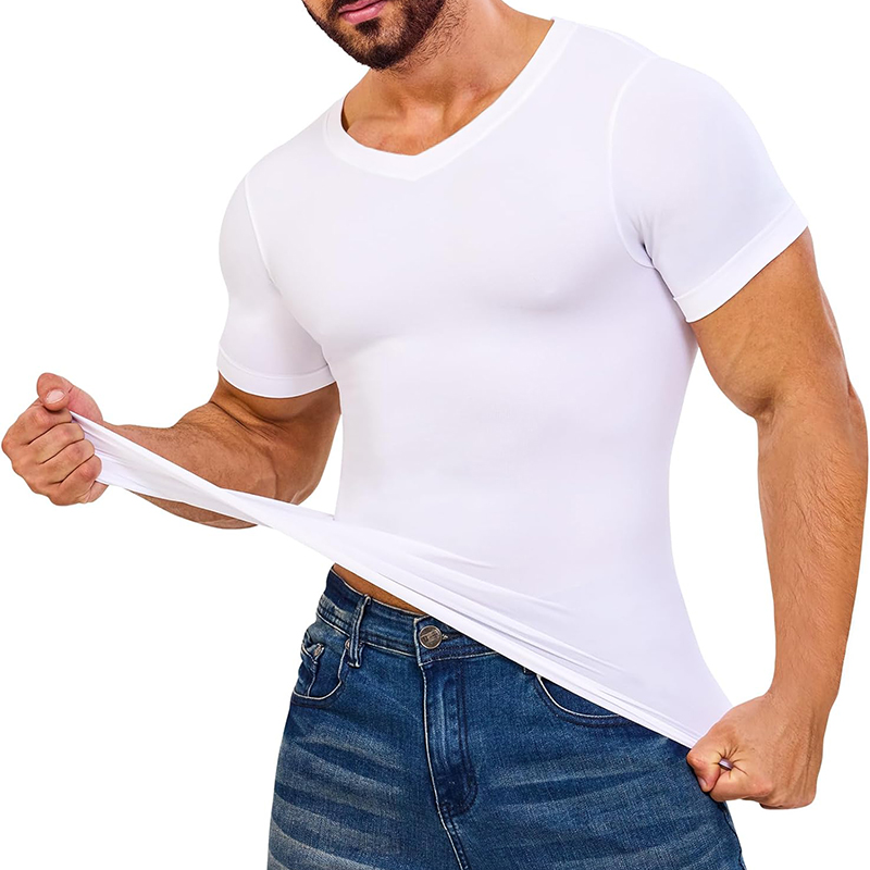 Men V Neck Compression Shirts  - Undershirt Crew Neck のレビューと価格