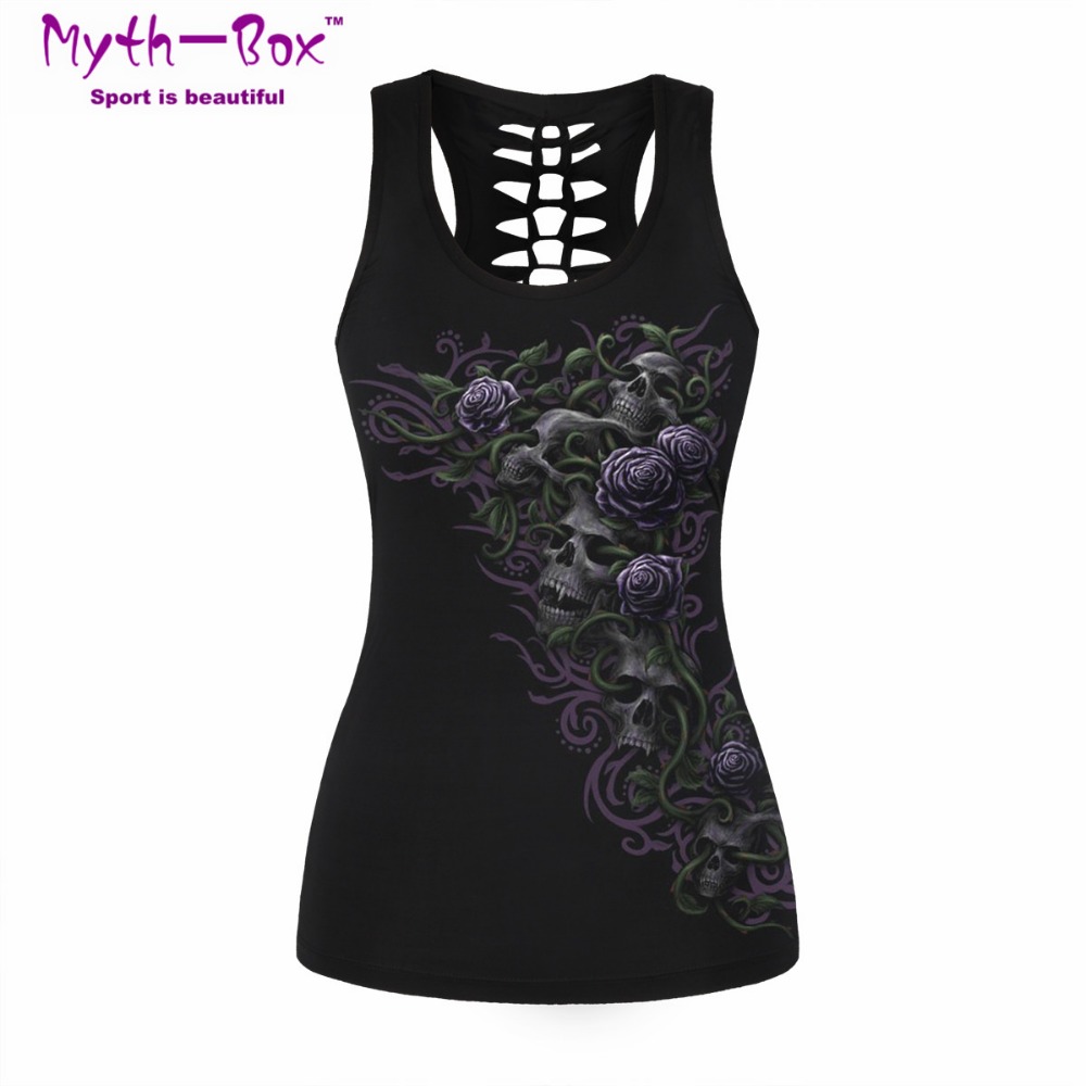Women Sport Vest Bad Cat Print - Sleeveless Undershirt のレビューと価格