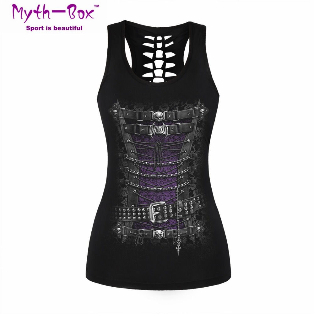 Women Sport Vest Bad Cat Print - Sleeveless Undershirt のレビューと価格