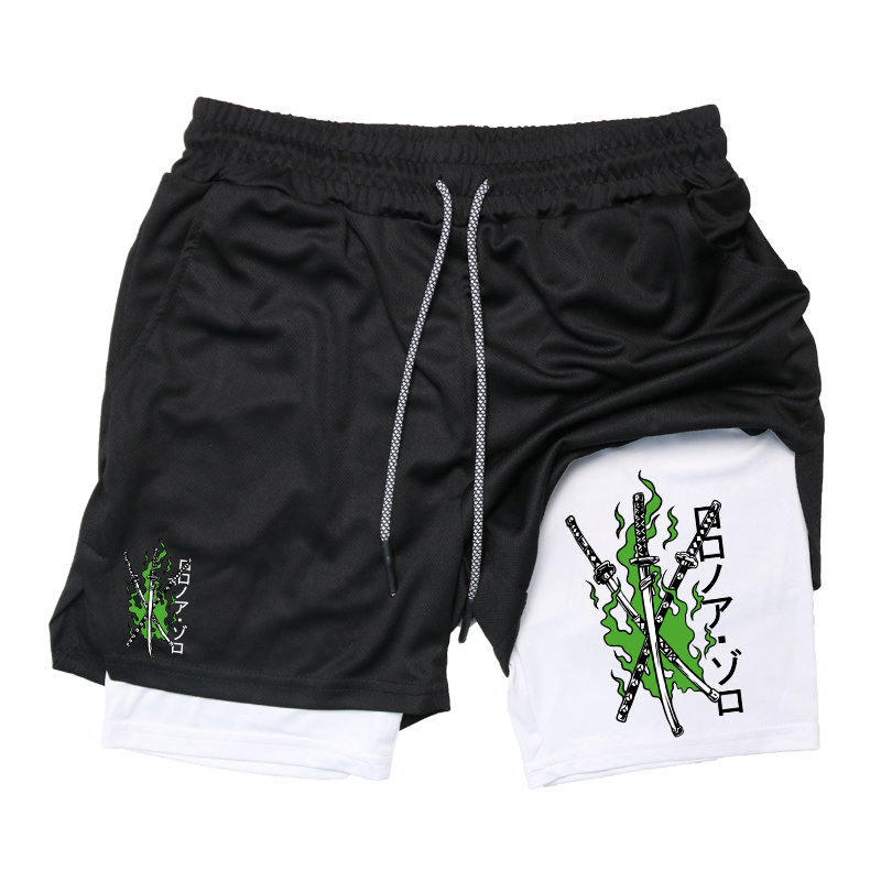 Print 2 in 1 Running Shorts fo - Compression Shorts Athletes のレビューと価格