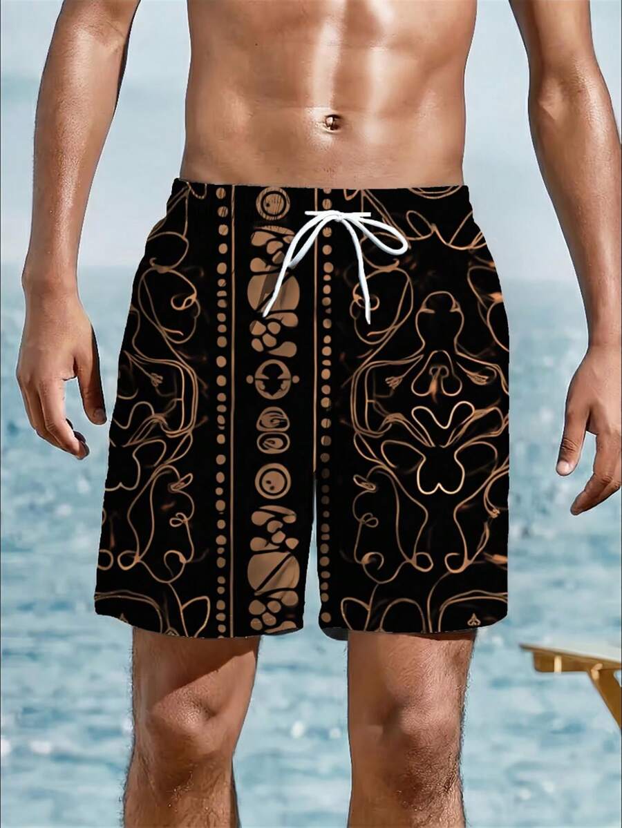 Mens Abstract Geometric Print  - Trunk Breathable Men のレビューと価格