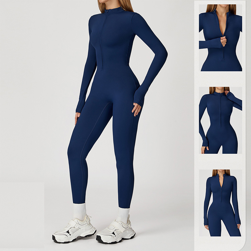 Aiithuug Workout Jumpsuit Zip  - Compression Long Pant のレビューと価格