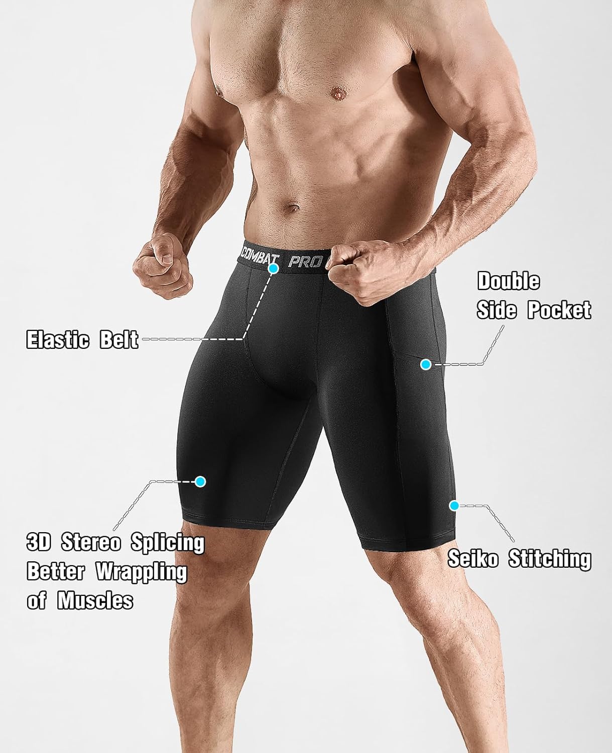 2/4 Pack Men's Compression Sho - Compression Shorts Athletes のレビューと価格