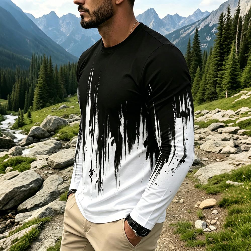 Men's Gradient Ink Splash Long - Base Layer Top のレビューと価格