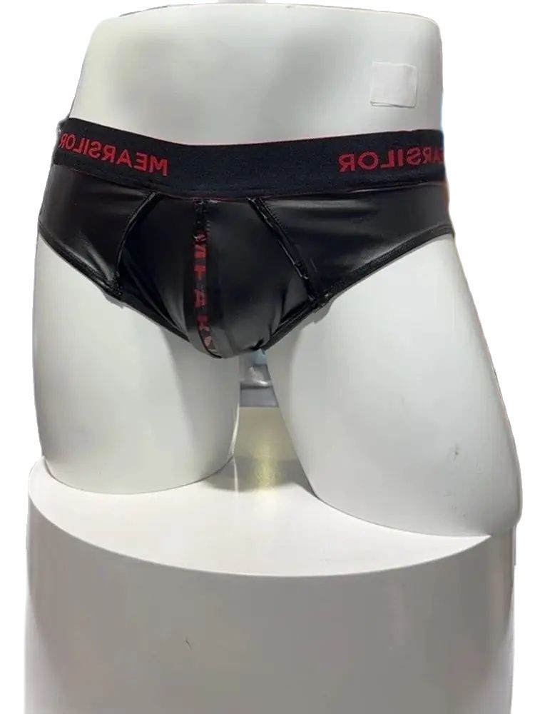 Faux Latex Elastic PU Leather  - Pouch Boxer Pouch のレビューと価格