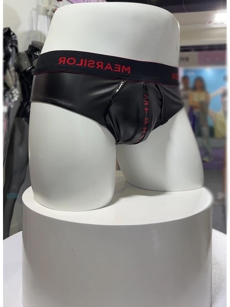 Faux Latex Elastic PU Leather  - Pouch Boxer Pouch のレビューと価格