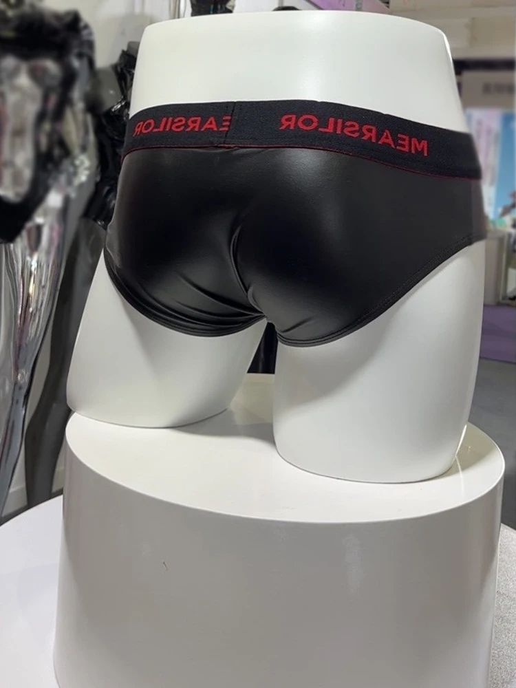 Faux Latex Elastic PU Leather  - Pouch Boxer Pouch のレビューと価格